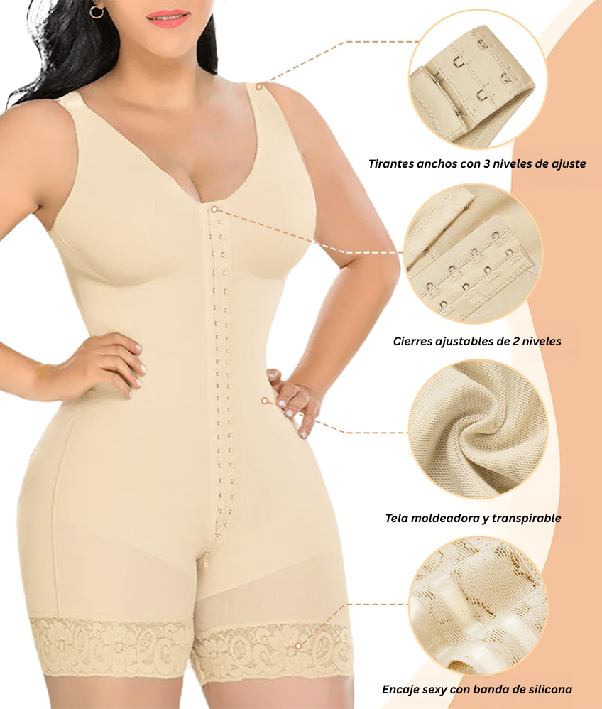 Merraci™ Faja Reductora con Cierre Total – Moldea Cintura y Abdomen
