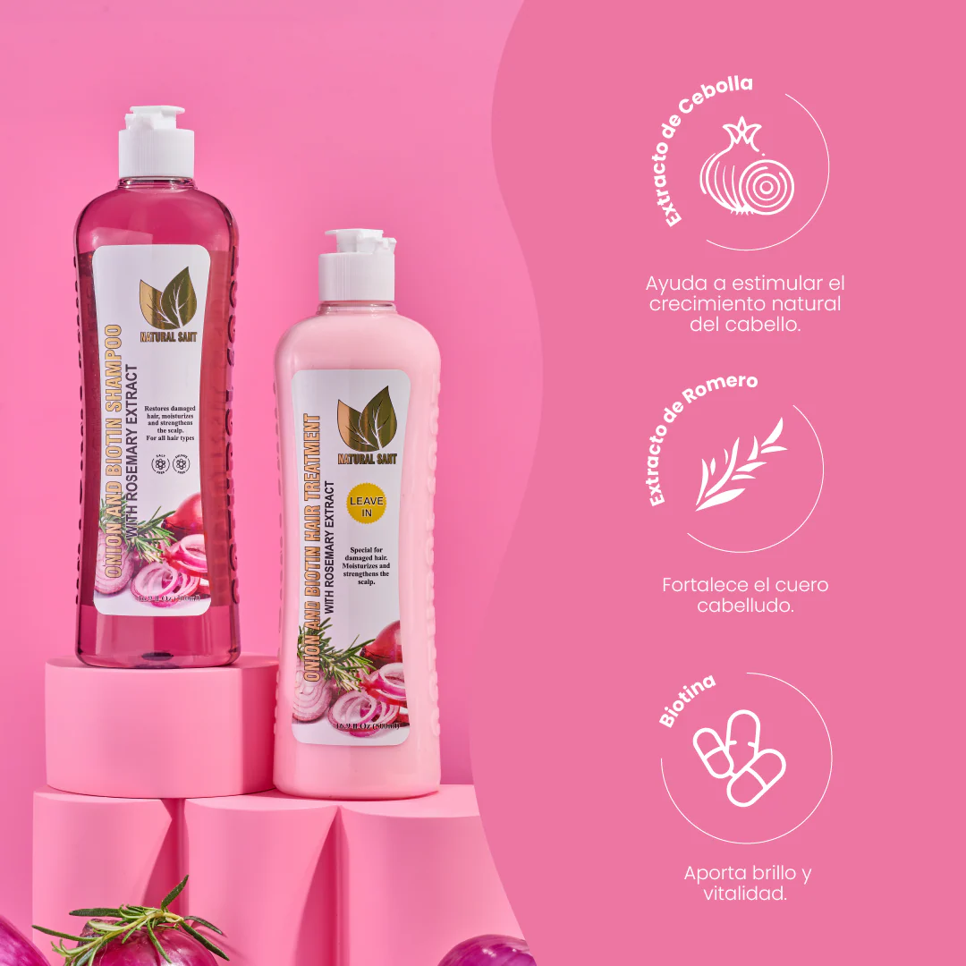 Merraci™ Shampoo + Tratamiento – Romero y Biotina, Sin Sulfatos