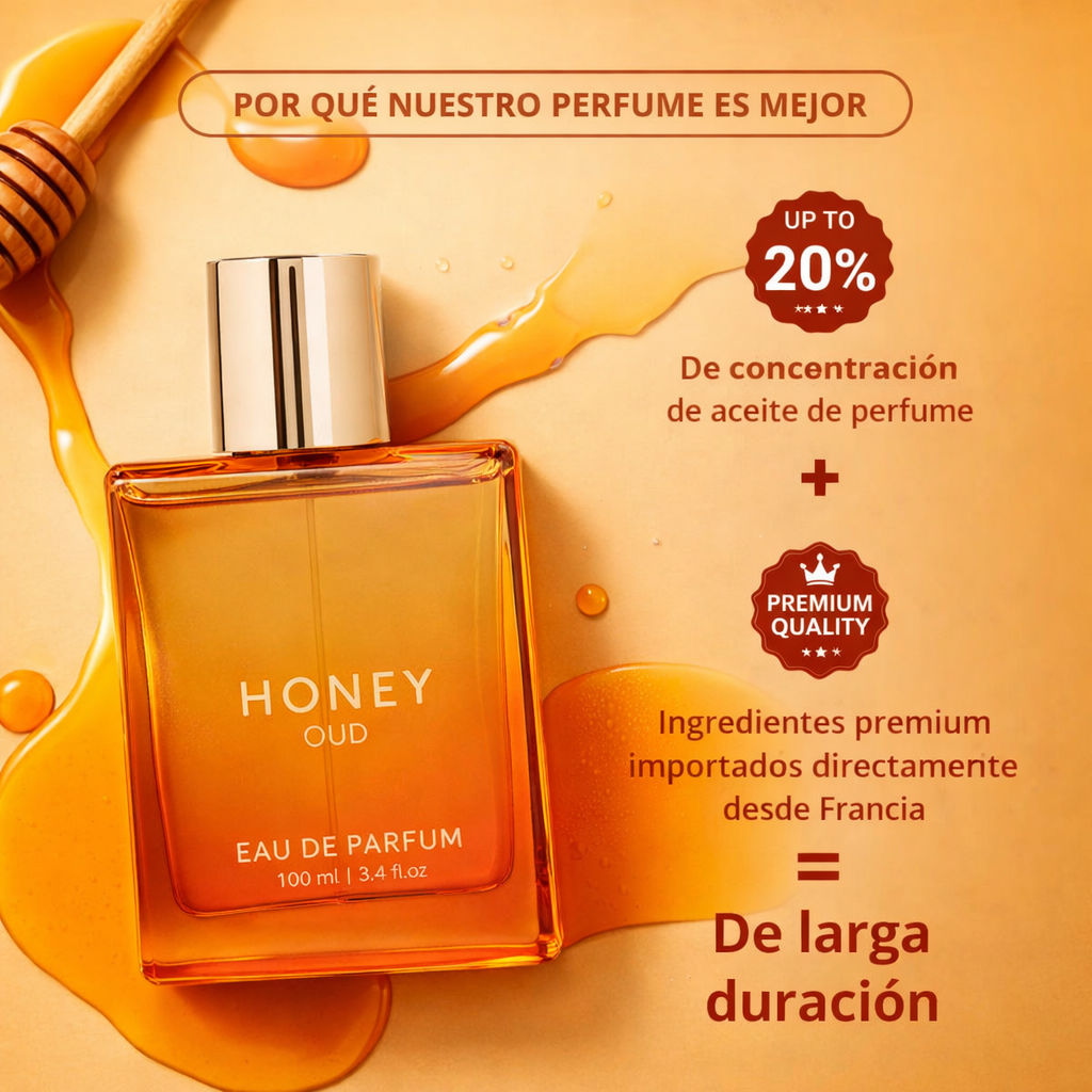 Merraci™ Perfume Honey Oud – Elegancia y Confianza Dorada