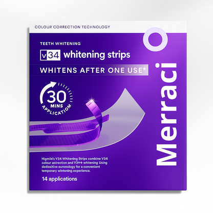 Merraci™ V34 Bandas Blanqueadoras – Blanqueamiento de Color Dental