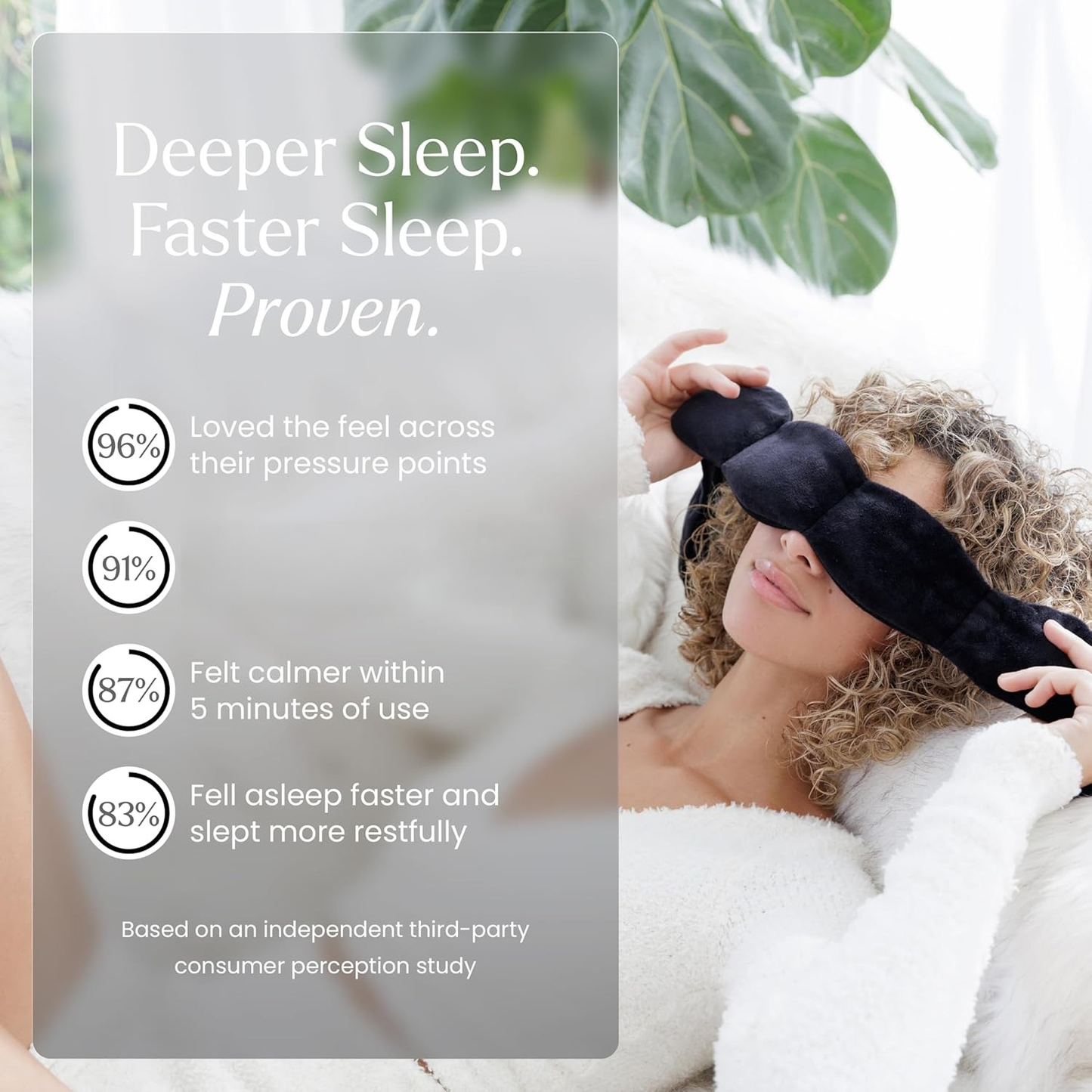 Merraci™ Weighted Sleep Mask – 100% Blackout