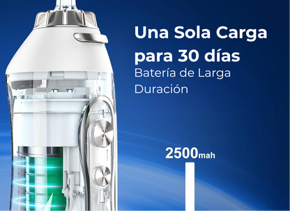 Merraci™ Irrigador Dental Portátil con Luz Blanqueadora y Tanque de 300 ml,