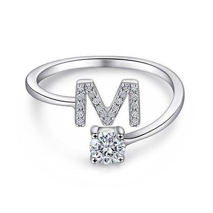 Silver Initial Ring